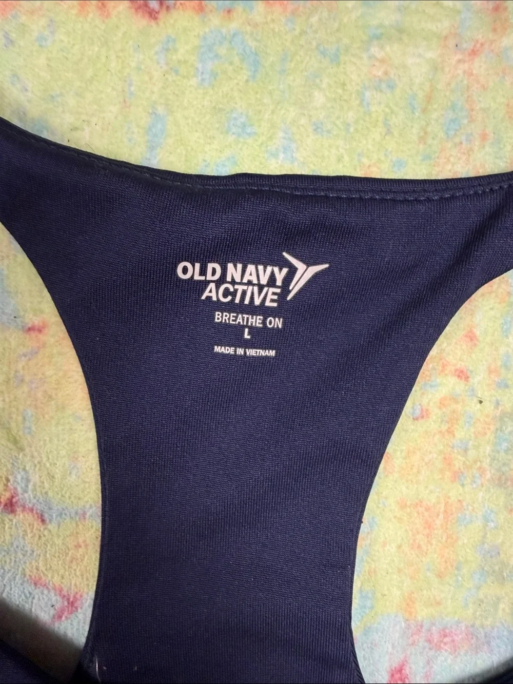 Old Navy Active Women's Navy Adjustable Racerback Sports Bra